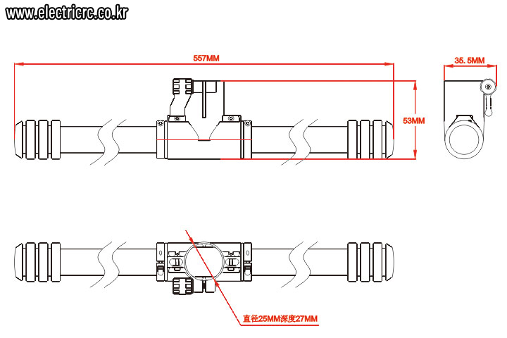 [�˾���ũ] TL96040 [TR] Quick Release Type ��25/��18 Landing Skid Set 3