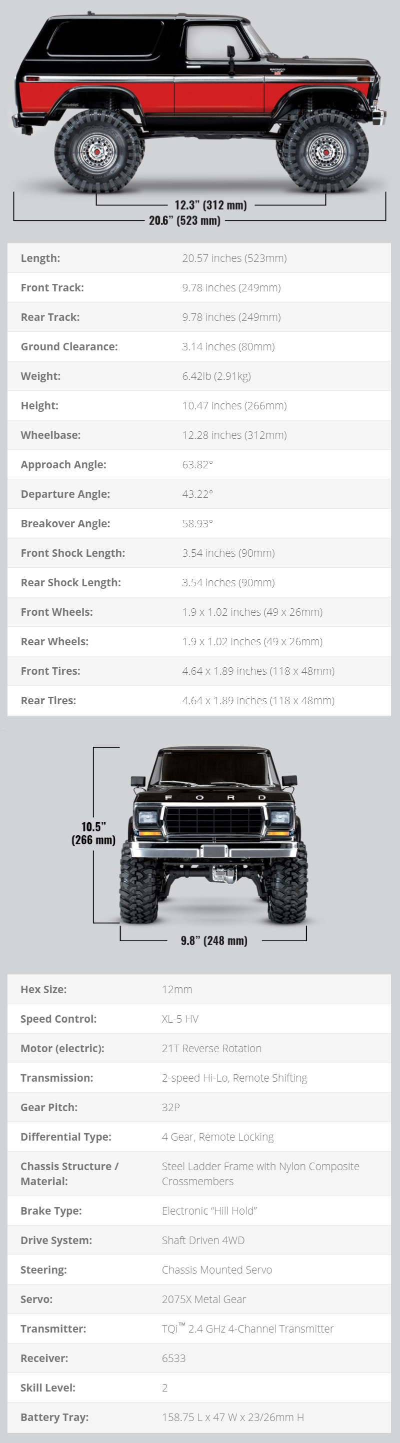 [�˾���ũ] CB82046-4 RED [Traxxas] TRX-4 Ford Bronco RTR - ���͸�, ������ �ʿ� 4