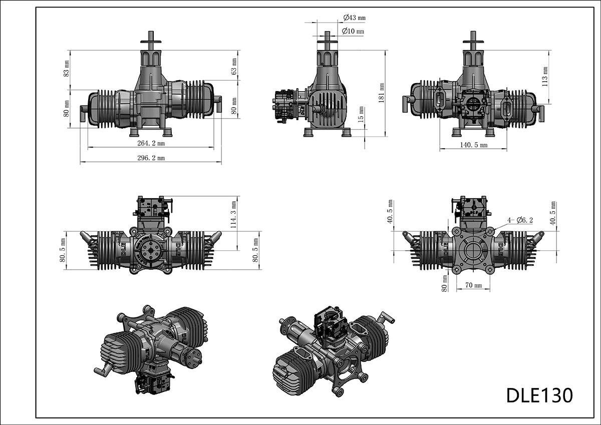[�˾���ũ] DLGE013000 [DLE Engines] DLE 130cc Twin ���ָ� ���� 2