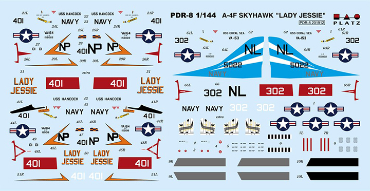 [�˾���ũ] BPPDR-8 [PLATZ] BPPDR-8 1/144 A-4F Skyhawk LADY JESSIE/ BLUE TAIL FLIES 5