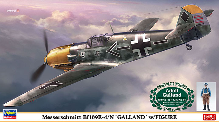 [�˾���ũ] BH07500 [Hasegawa] BH07500 1/48 Messerschmitt BF109E-4/N Galland w/Figure 1