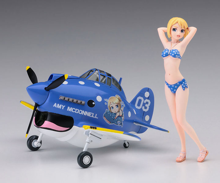 [�˾���ũ] BH52182 [Hasegawa] BH52182 Egg Girls Collection No.03 Amy McDonnell w/ P-40 WARHAWK 2
