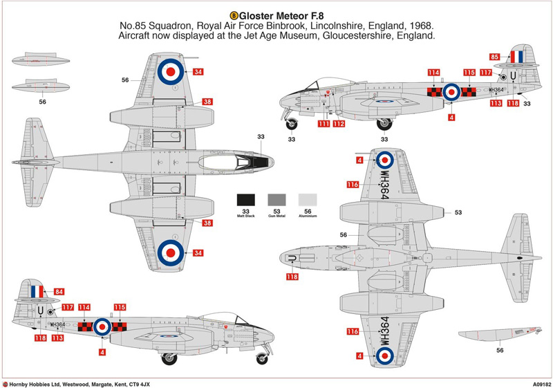 [�˾���ũ] BB09182 [Airfix] BB09182 1/48 Gloster Meteor F8 3