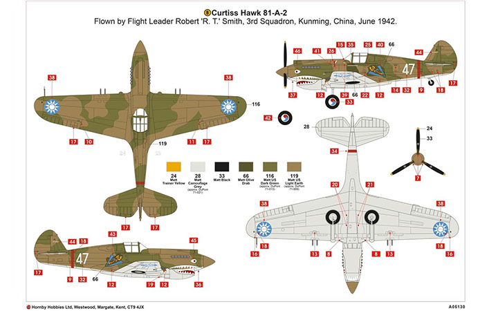 [�˾���ũ] BB05130 [Airfix] BB05130 1/48 Curtiss P-40B Warhawk 6