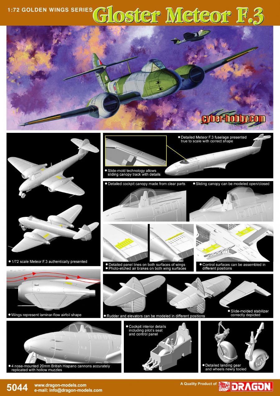 [�˾���ũ] BD5044 [Dragon] BD5044 1/72 Gloster Meteor F.III ~ Golden Wings Series 1