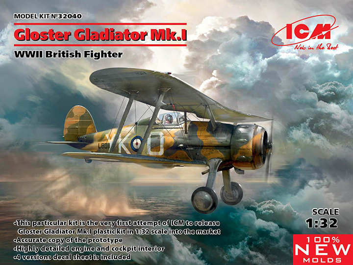 [�˾���ũ] BICM32040 [ICM] BICM32040 1/32 Gloster Gladiator Mk.I, WWII British Fighter - 100% new molds 1