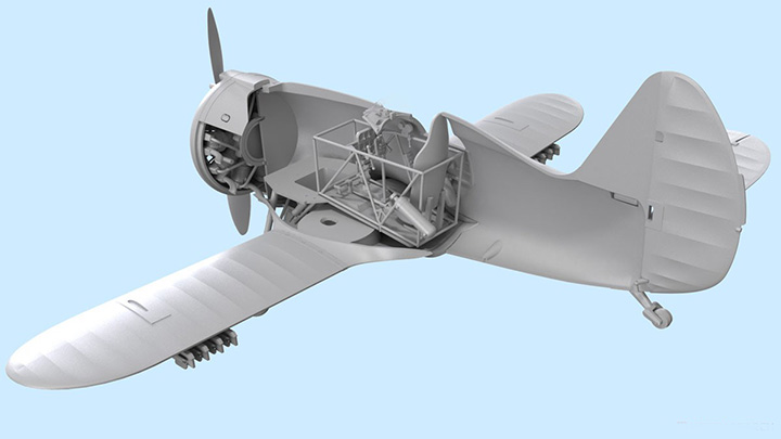 [�˾���ũ] BICM32010 [ICM] BICM32010 1/32 I-153 Chaika, WWII Soviet Fighter 2