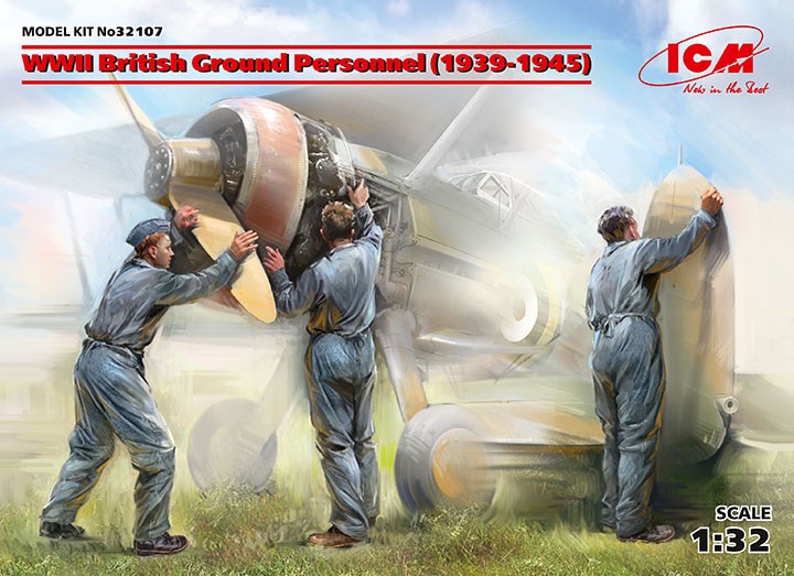 [�˾���ũ] BICM32107 [ICM] BICM32107 1/32 British Ground Person 1939-1945, 3 Figure - ����� ������ 1