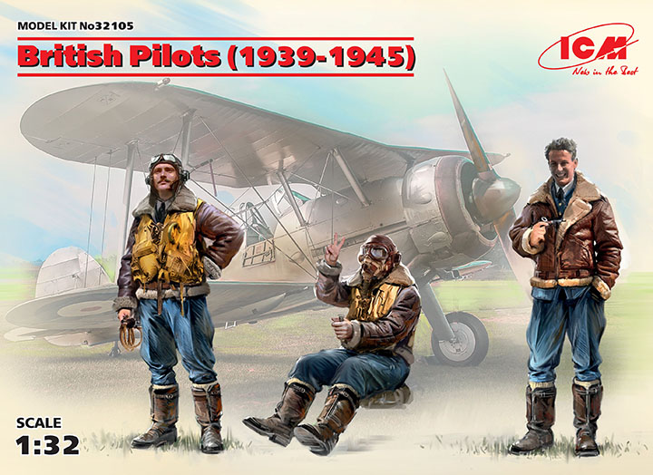 [�˾���ũ] BICM32105 [ICM] BICM32105 1/32 British Pilots (1939-1945) (3 figures) 1