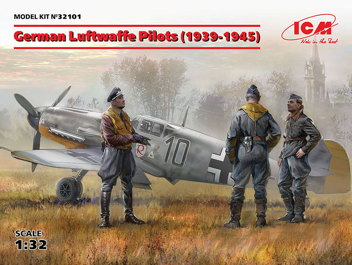 [�˾���ũ] BICM32101 [ICM] BICM32101 1/32 German Luftwaffe Pilots (1939-1945) (3 figures) (100% new molds) 1