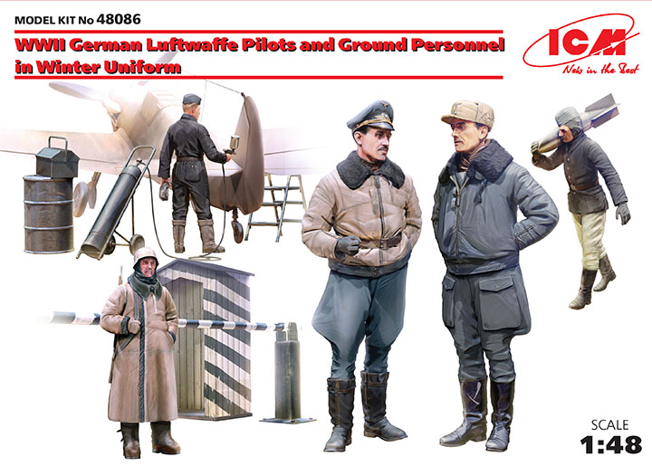 [�˾���ũ] BICM48086 [ICM] BICM48086 1/48 WWII German Luftwaffe Pilots and Ground Personnel in Winter Uniform 1