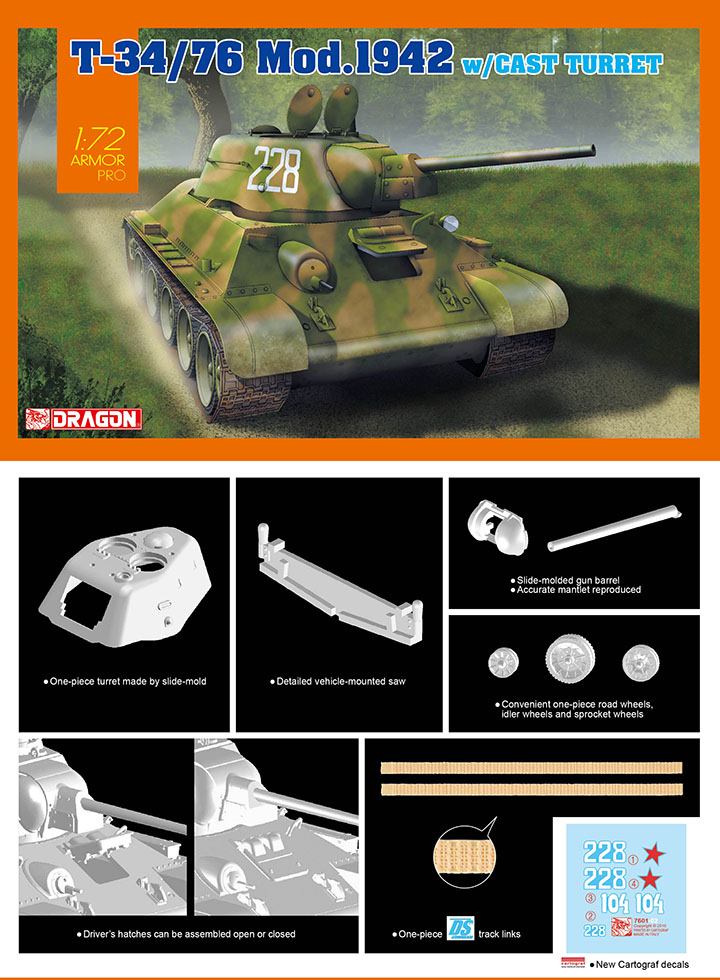 [�˾���ũ] BD7601 [Dragon] BD7601 T-34/76 Mod.1942 Cast Turret 1