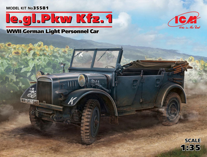 [�˾���ũ] BICM35581 [ICM] BICM35581 1/35 le.gl.Einheits-Pkw Kfz.1, WWII German Light Personnel Car (100% new molds) 1