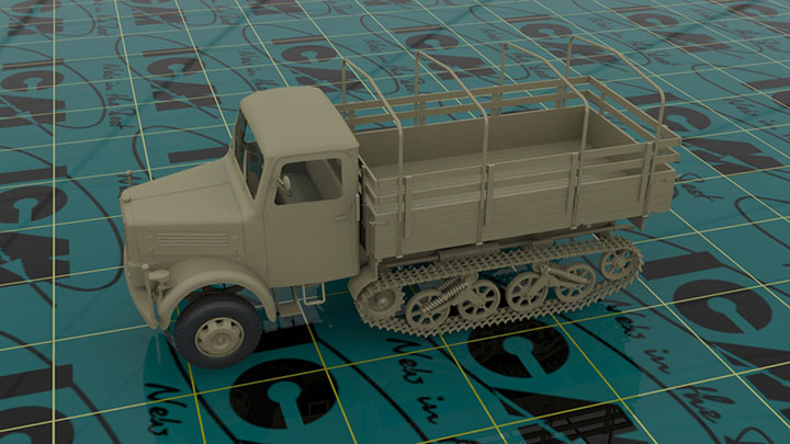 [�˾���ũ] BICM35453 [ICM] BICM35453 1/35 KHD S3000/SS M Maultier, WWII German Semi-Tracked Truck 2