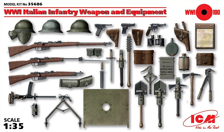 [�˾���ũ] BICM35686 [ICM] BICM35686 1/35 WWI Italian Infantry Weapon and Equipment 1