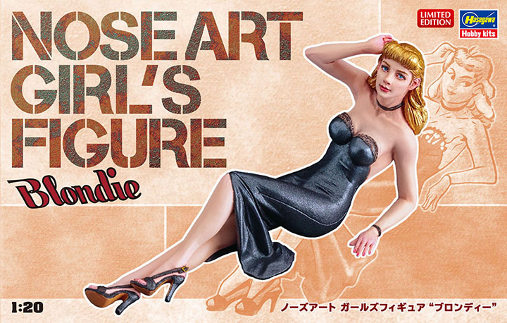 [�˾���ũ] BH52257 [Hasegawa] BH52257 1/20 Nose Art Girls Figure Blondie-1/20������ ���� 1��,1/48 �� 1/72 P-51D ��Į ���� 1