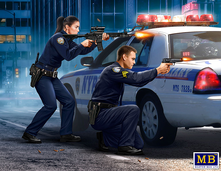 [�˾���ũ] CM24064 [MasterBox] CM24064 1/24 The Heist series, Kit No1. Shots fired - Officer needs assistance, civilian casualties reported, Request back-up ASAP!!! Sgt Jack Melgoza and Patrolman Sally Taylor 1
