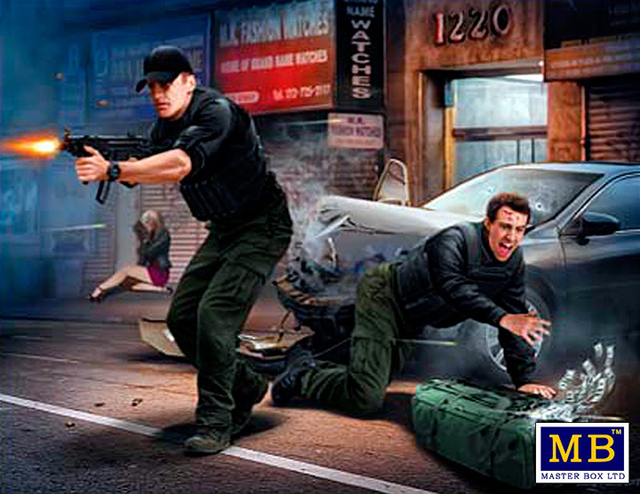 [�˾���ũ] CM24065 [MasterBox] CM24065 1/24 The Heist series, Kit No2. Billy, its getting too hot, grab the money and lets get out of here!!! The Johnson brothers (Bobby and Billy) 1