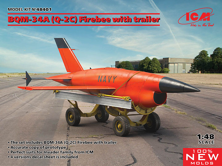 [�˾���ũ] BICM48401 [ICM] BICM48401 1/48 BQM-34A,Q-2C Firebee with Trailer 1