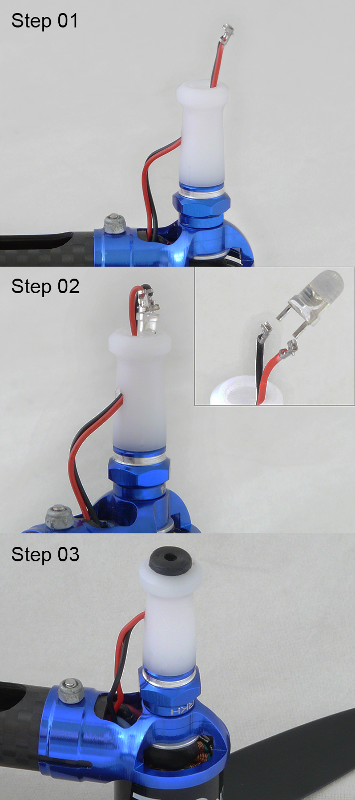 [�˾���ũ] 200QX3LC 3mm LEDs (Blue, Green, Red, White) Combo - Blade 200 QX 1