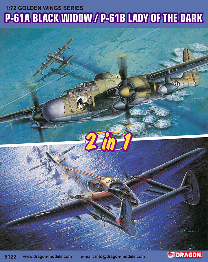 [�˾���ũ] BD5122 [Dragon] BD5122 1/72 P-61A Black Widow/ P-61B Lady of the Dark 1