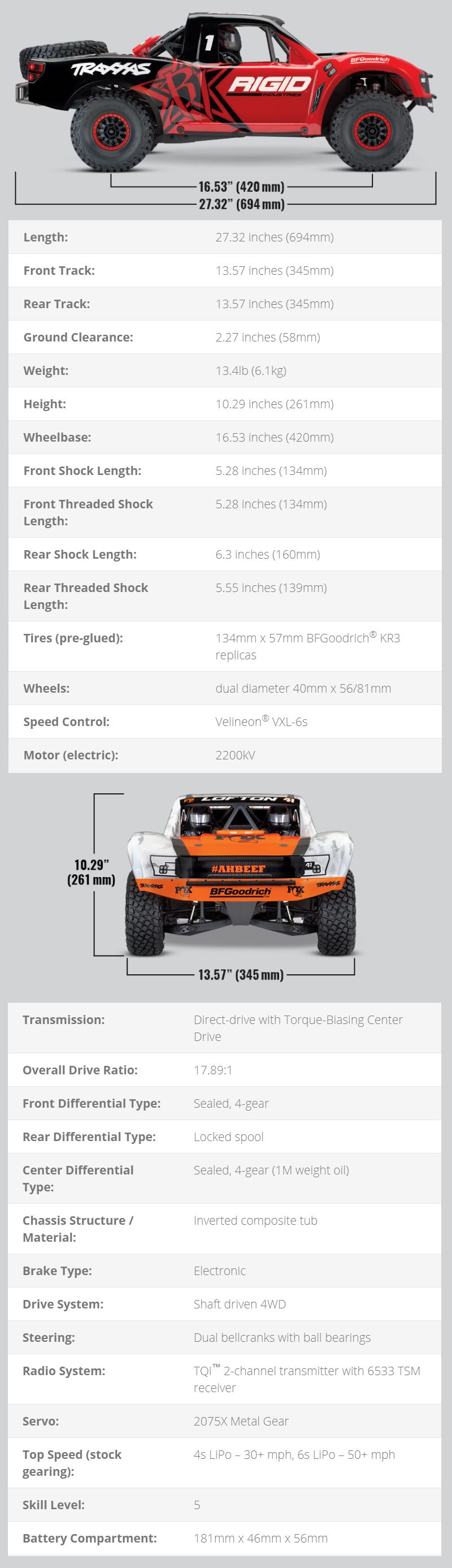 [�˾���ũ] CB85086-4 - FOX [Traxxas] CB85086-4_FOX NEW LED Unlimited Desert Racer 1/7 �ʴ��� 6�� �������� Ʈ����Ʈ�� 5