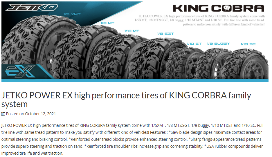 [�˾���ũ] JKO3102CBMSGNB2 [JETKO] 1/10 SC EX-KING COBRA/Claw Rim (2pcs) -12mm 1/2 offset Wide 8