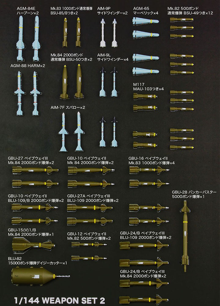 [�˾���ũ] BPAW-2 [PLATZ] BPAW-2 1/144 Modern Aircraft Weapon Set 2 1970-/-����� ������ 2