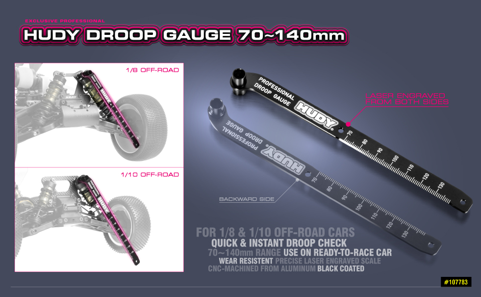 [�˾���ũ] 107783 [HUDY] DROOP GAUGE 70~140MM (��� ������ for 1/8 and 1/10 Off-Road) 2