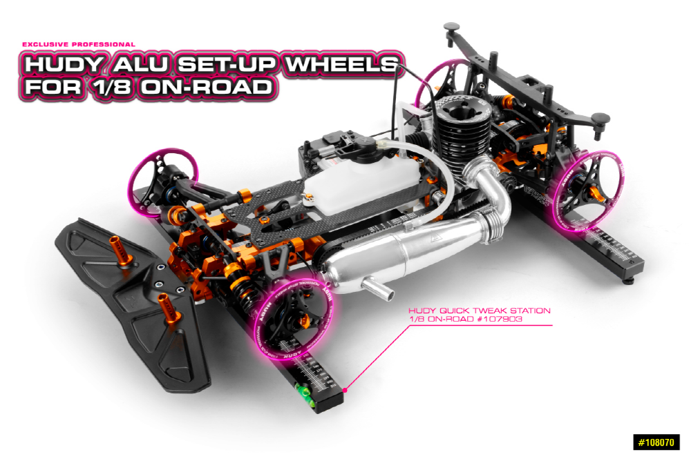 [�˾���ũ] 108070 [HUDY] 108070 Alu Set-Up Wheel for 1/8 On-Road (4) 5