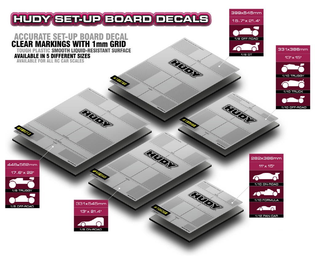 [�˾���ũ] 108360 [HUDY] 108360 PLASTIC SET-UP BOARD DECAL 282x386mm - 1/10 TC 2