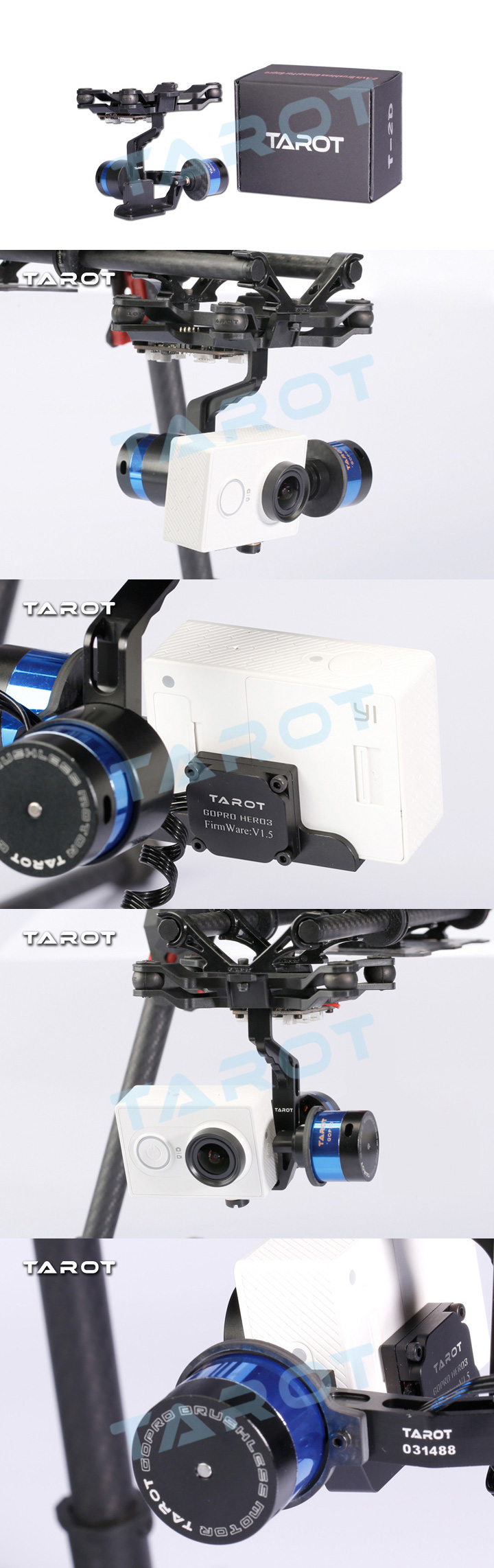 [�˾���ũ] TL68A15 [TAROT] T-2D 2 Axis DD Gimbal for ������ Yi Action CAM 2