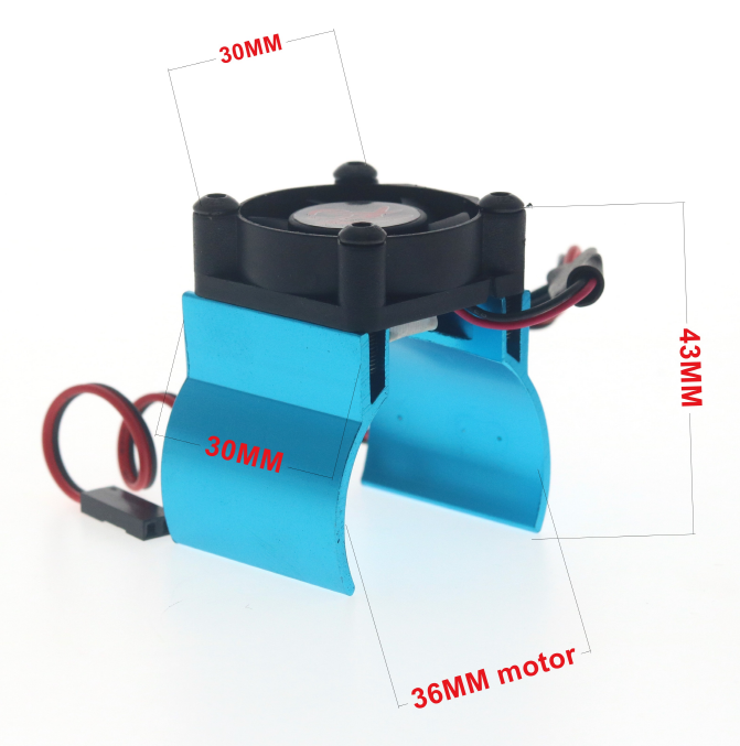 [�˾���ũ] DTEF03002A [DETAILS TECH] (1:10 ��Ʈ��ũ ��) 36mm Alu RC Car Motor Cooling Fan with Heatsink 3