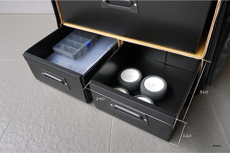 [�˾���ũ] KOS32221 [KOSWORK] 1/10 Compact 3 Drawer Buggy Bag (1/10, 1 Large & 2 Medium) 19