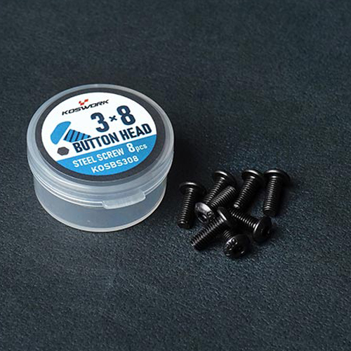 [�˾���ũ] KOSBS324 [KOSWORK] 3x24mm Button Head Hex Hardened Steel Screw (8) 1