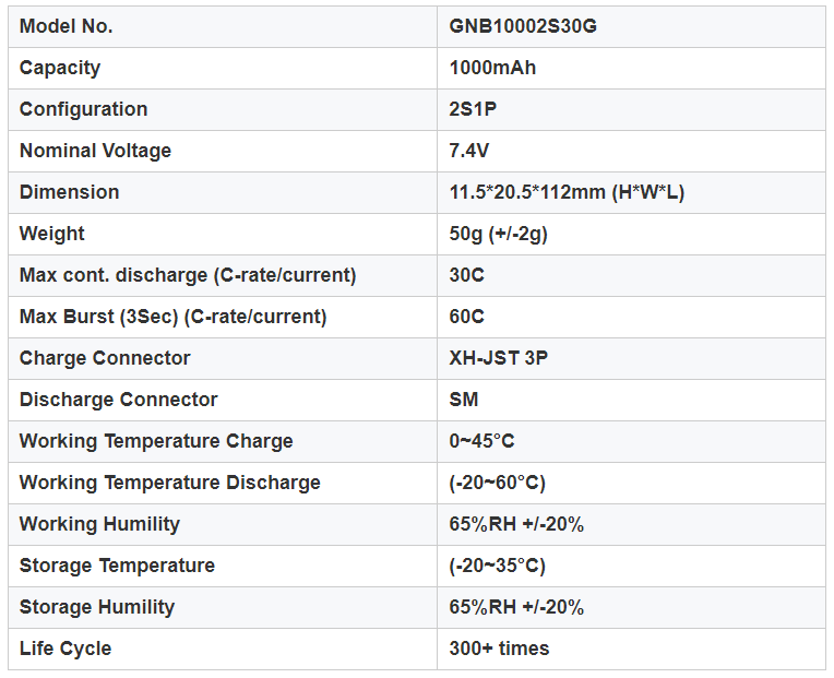 [�˾���ũ] GNB10002S30G [GNB] 7.4V 1000mAh 30C ��Ƭ������ ���͸� - �輱�� 11