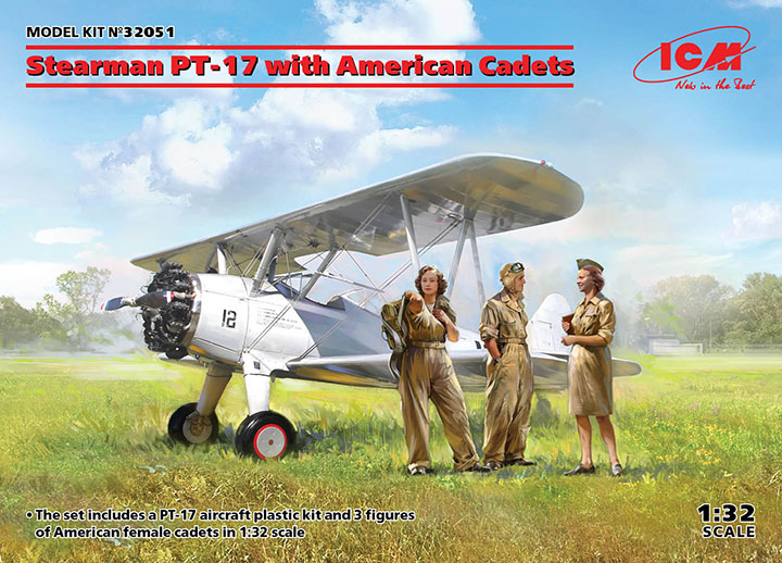 [�˾���ũ] BICM32051 [ICM] BICM32051 1/32 Stearman PT-17 with American Cadets 1