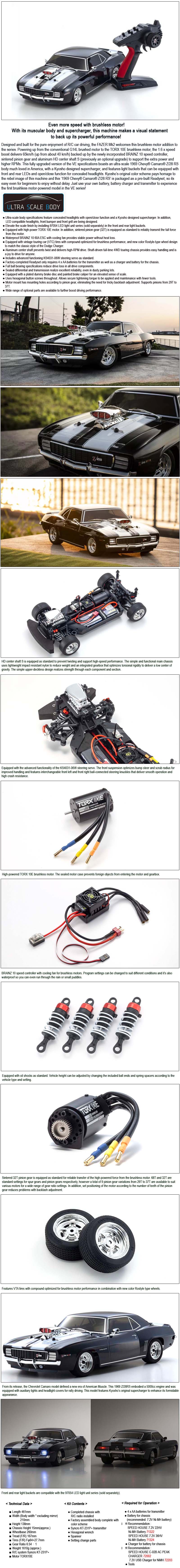 [�˾���ũ] KY34493T1B [KYOSHO] Put EP FAZER Mk2VE Chevy Camaro Z/28 RS 1