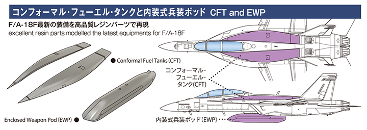 [�˾���ũ] BPAE-144-10 [PLATZ] BPAE-144-10 1/144 F/A-18F Super Hornet with CFT 3