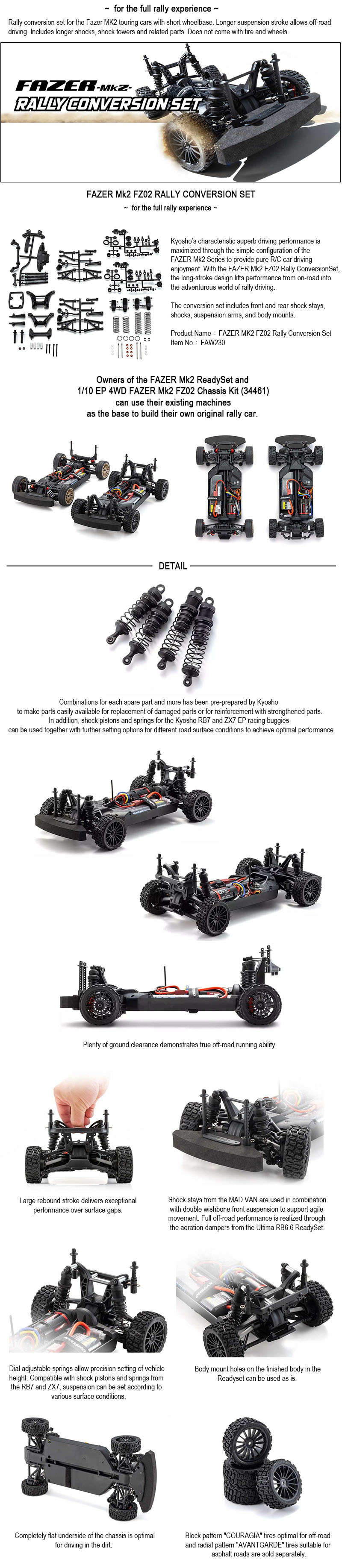 [�˾���ũ] KYFAW230 [KYOSHO] FAZER Mk2 FZ02-RCV Rally Conversion Set 1