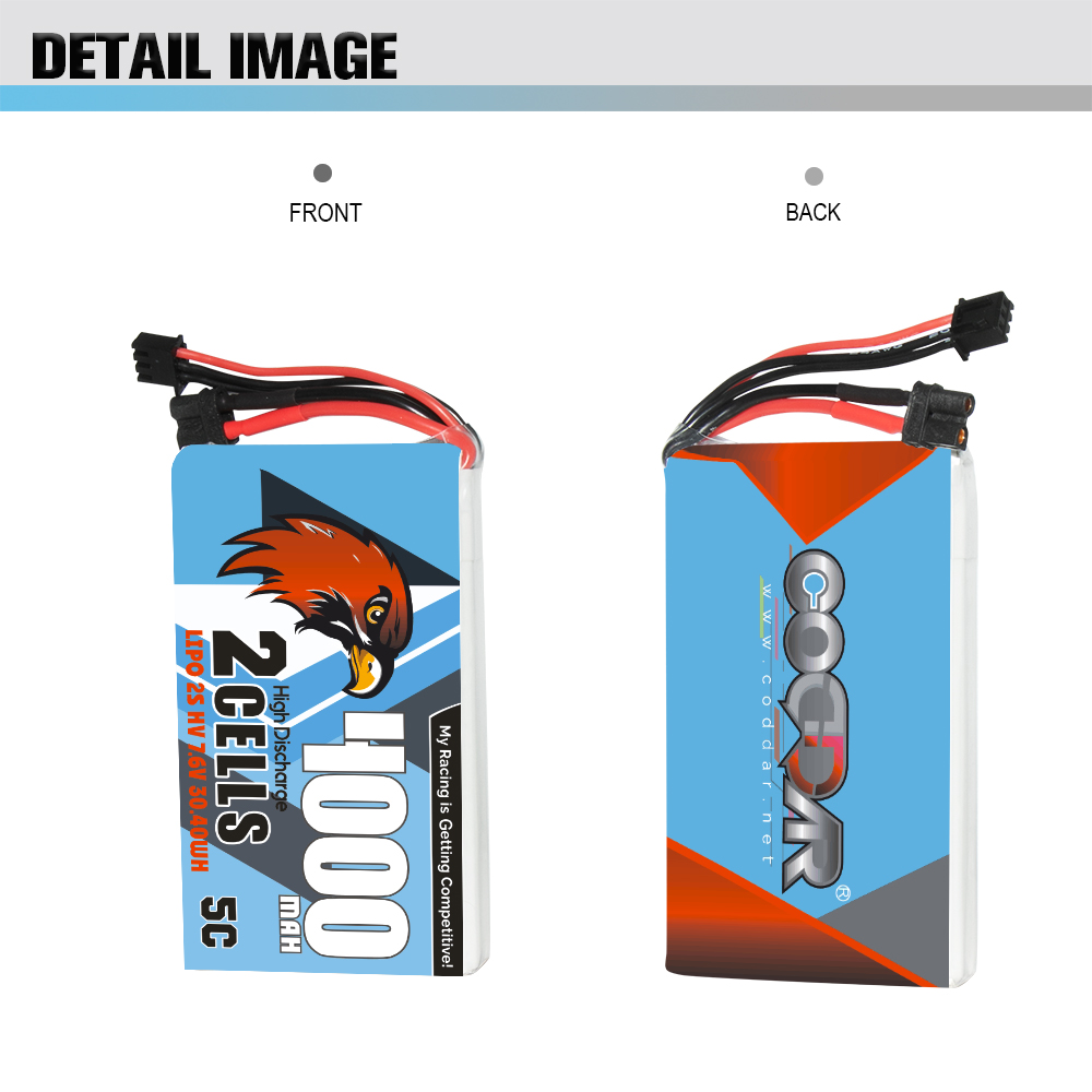 [�˾���ũ] CD2S40005HV [CODDAR] 7.6V 4000mAh 5C ������� ��Ƭ ������ ���͸� (Frsky QX7 ������ ��� ����) 4