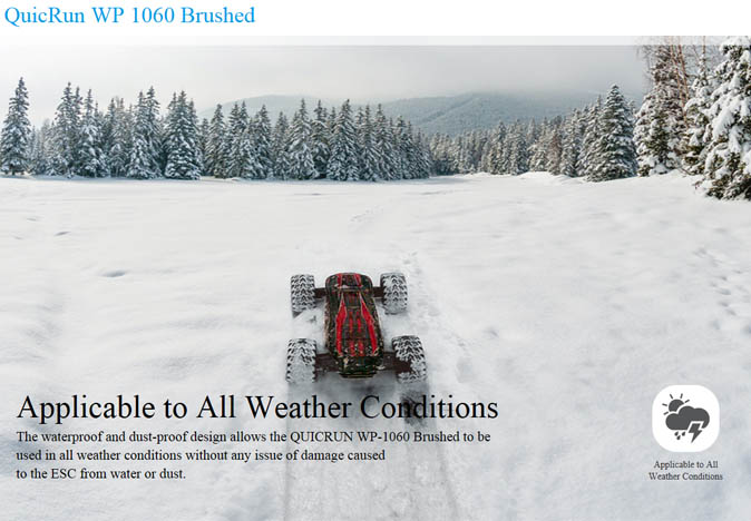 [�˾���ũ] 30120203 [HobbyWing] ���� WP 1060 60A �ڵ����� �������� �귯���� ���ӱ� - 2~3�� �Է�, ���� 2