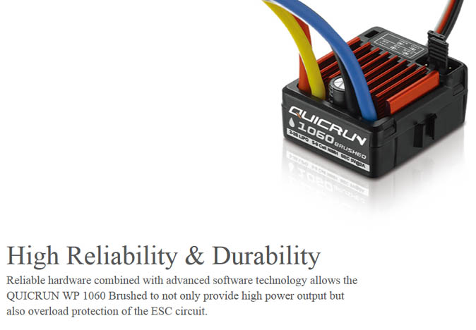 [�˾���ũ] 30120203 [HobbyWing] ���� WP 1060 60A �ڵ����� �������� �귯���� ���ӱ� - 2~3�� �Է�, ���� 3