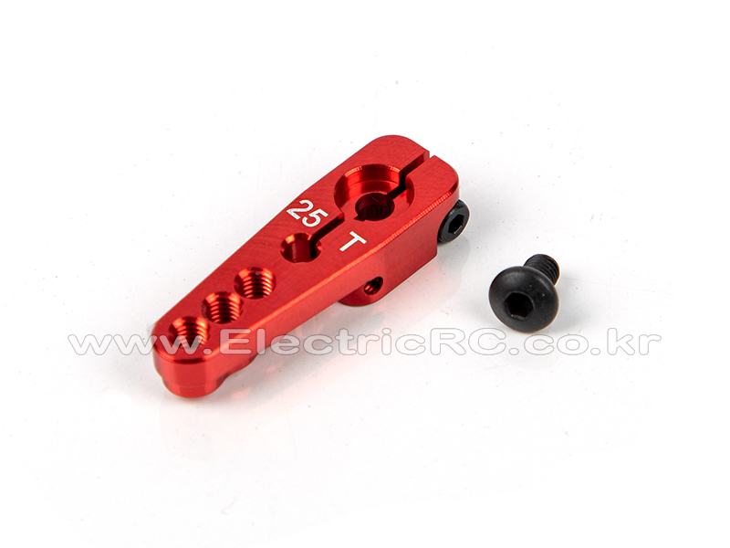 [�˾���ũ] SREM-129 [TR] High Torque 25T Metal Steer Servo Horn Set (30mm/RED) 1