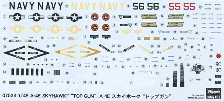 [�˾���ũ] BH07523 [Hasegawa] BH07523 1/48 A-4E Skyhawk Top Gun 4