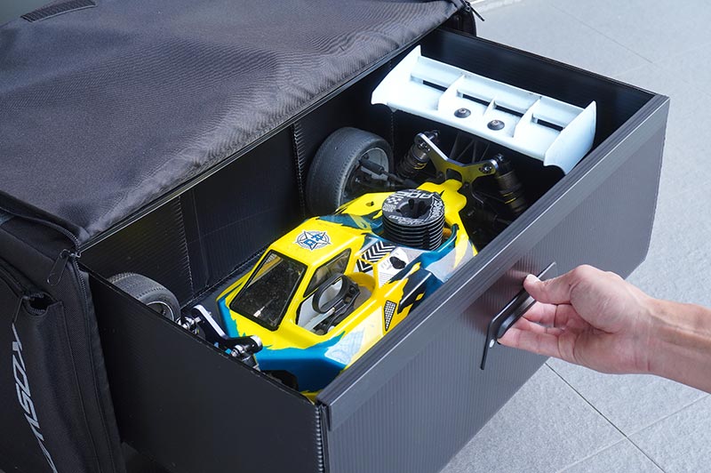 [�˾���ũ] KOS32222PP [KOSWORK] 1/8 Compact 3 Drawer PP Frame Buggy/Onroad Car Bag (1/8, 1 Large & 2 Medium) 4