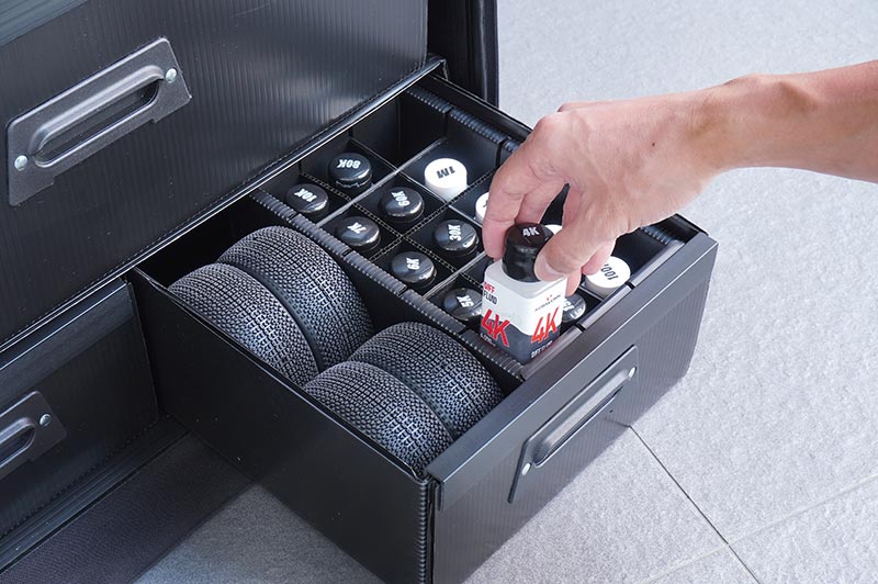 [�˾���ũ] KOS32222PP [KOSWORK] 1/8 Compact 3 Drawer PP Frame Buggy/Onroad Car Bag (1/8, 1 Large & 2 Medium) 6