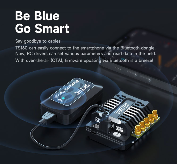 [�˾���ũ] SK-300078-01 [SKY RC] (�ֻ�� ���̽� ����) TS160 Pro 160A Brushless Sensored ESC 7.4V BEC With Integrated Bluetooth 7