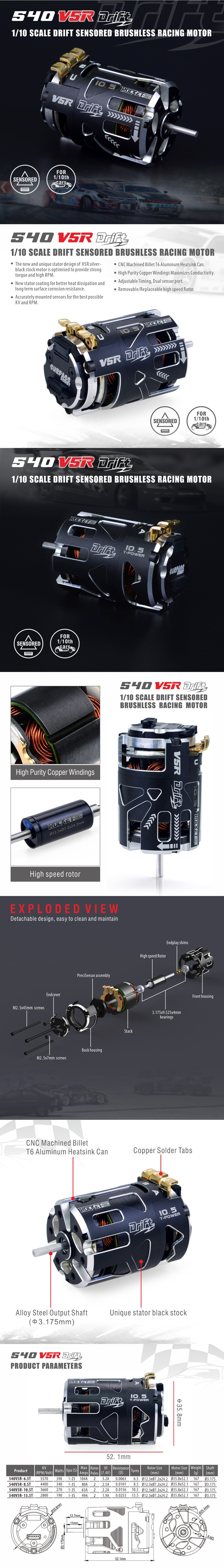 [�˾���ũ] 697238888205 [SURPASS HOBBY] Drift Car Motor 540-V5R 10.5T 1