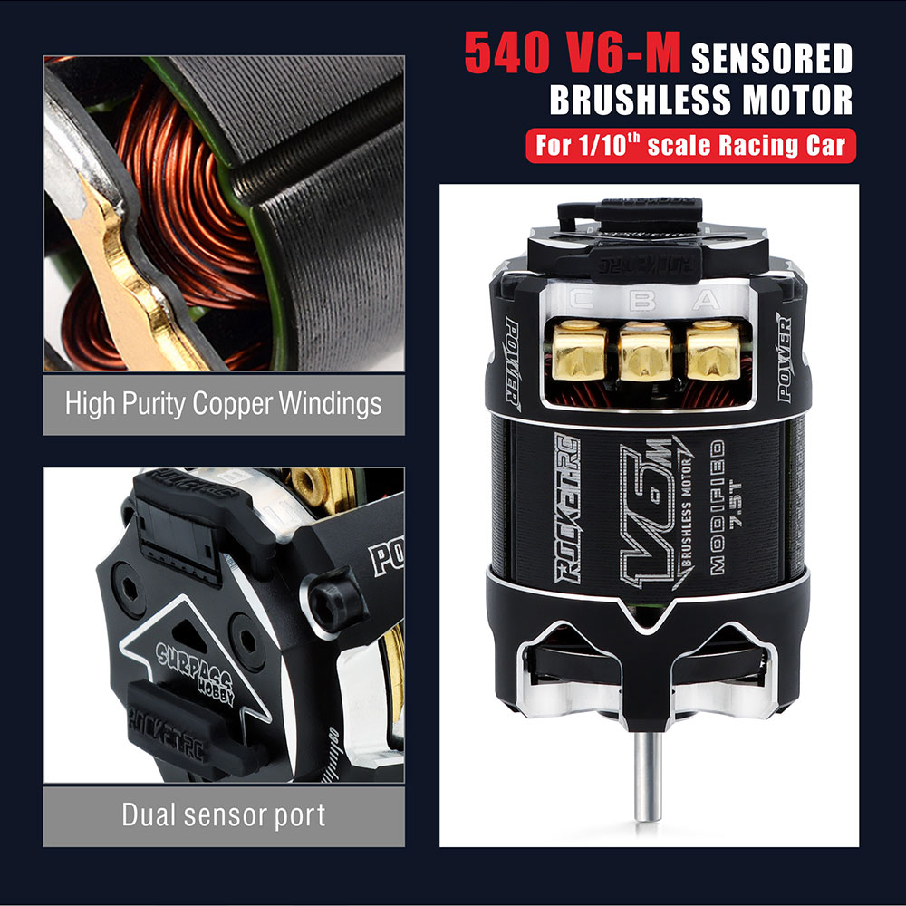 [�˾���ũ] 697175079660 [SURPASS HOBBY] 540-V6 Sensored Brushless Motor MODIFIED 5.5T 3